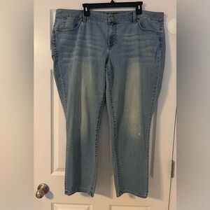 Talbots Woman Flawless Five-Pocket Boyfriend Jeans Light Wash Women’s 18W